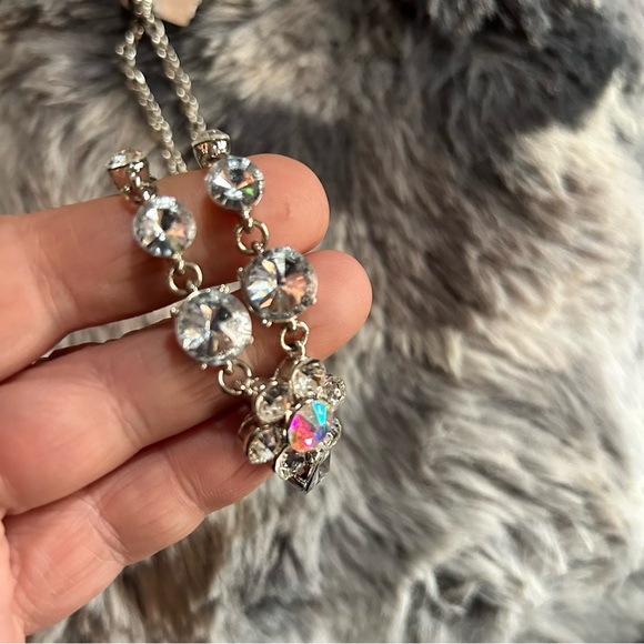 Mariell elegant rivoli glass stone y drop necklace NWT - Picture 8 of 9